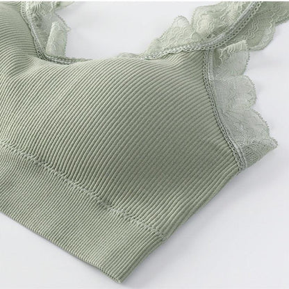 Biustonosz z koronkowym wykończeniem