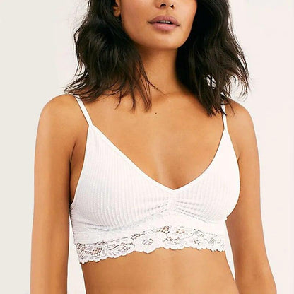 Biustonosz z marszczeniem i koronką