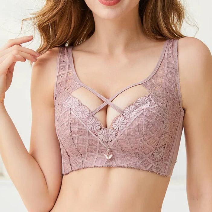 Biustonosz z paskami na dekolcie