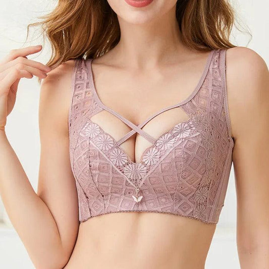 Biustonosz z paskami na dekolcie