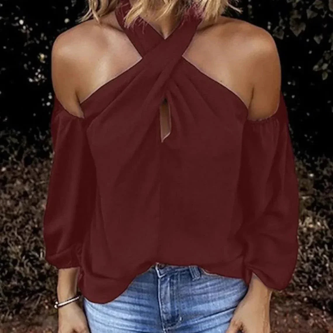 Bluzka damska cold shoulder