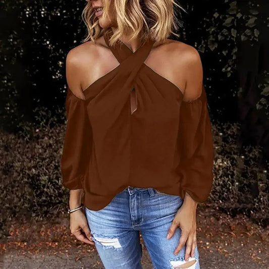 Bluzka damska cold shoulder - Zolaro.pl