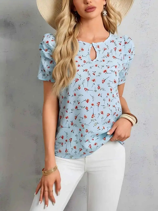 Bluzka damska z bufiastymi rękawkami