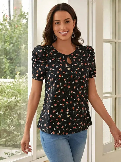 Bluzka damska z bufiastymi rękawkami