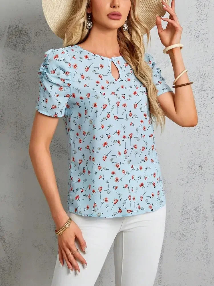 Bluzka damska z bufiastymi rękawkami