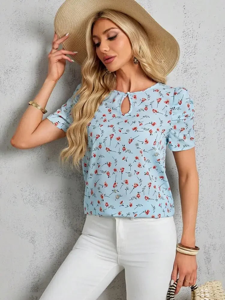 Bluzka damska z bufiastymi rękawkami