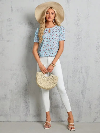 Bluzka damska z bufiastymi rękawkami