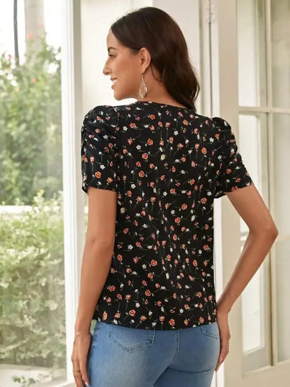 Bluzka damska z bufiastymi rękawkami