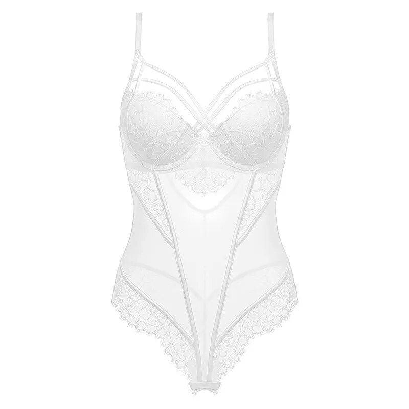 Body bieliźniane z koronką i paseczkami