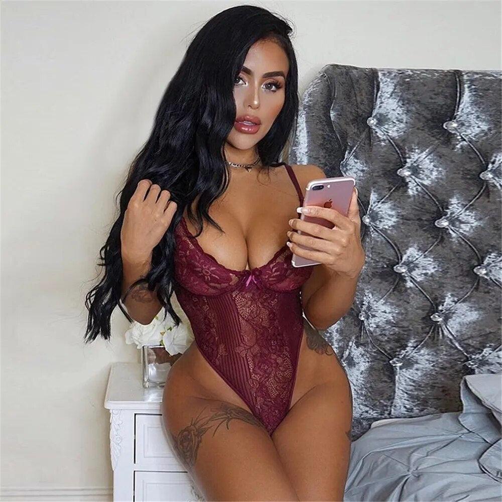 Body koronkowe transparentne