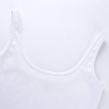 Body na ramiączkach z prążkowanego materiału