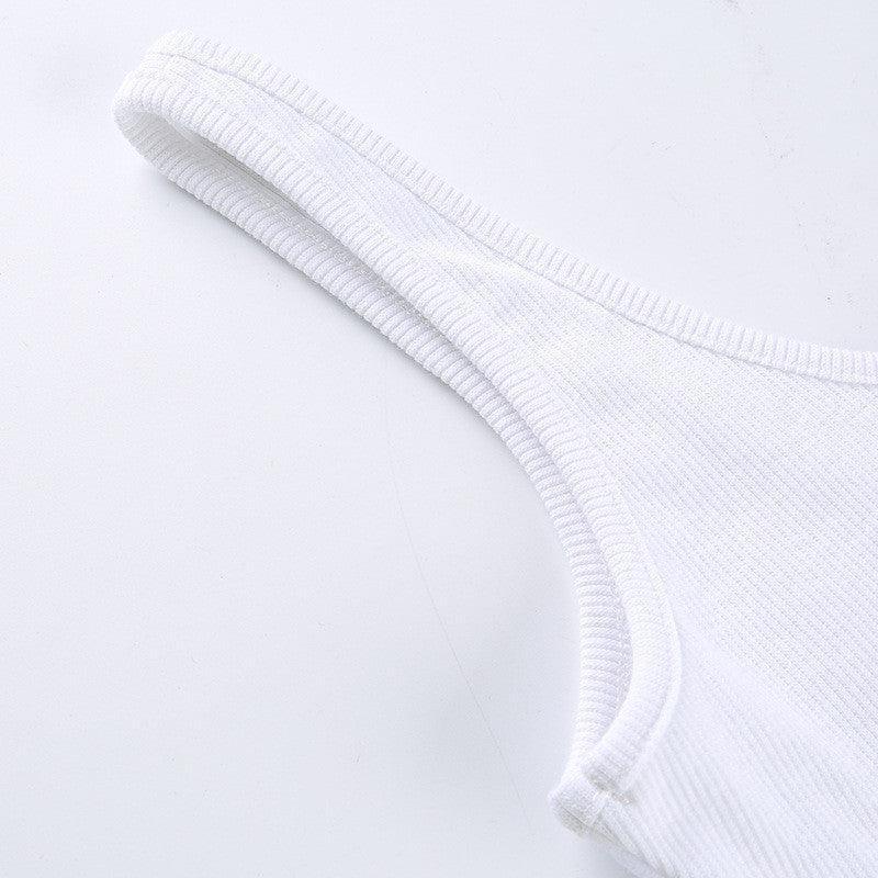 Body na ramiączkach z prążkowanego materiału