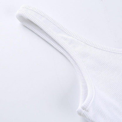 Body na ramiączkach z prążkowanego materiału