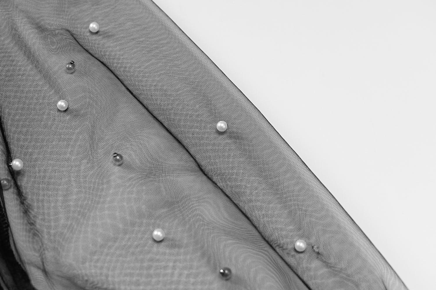 Body z długim rękawem i perełkami