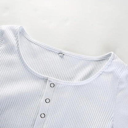 Body z długim rękawem z ozdobnym rozpięciem