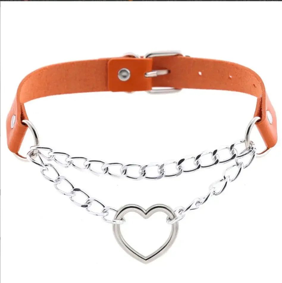 Choker z sercem