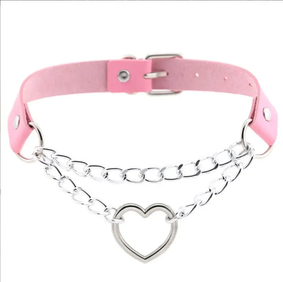 Choker z sercem
