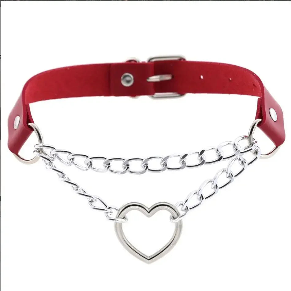Choker z sercem