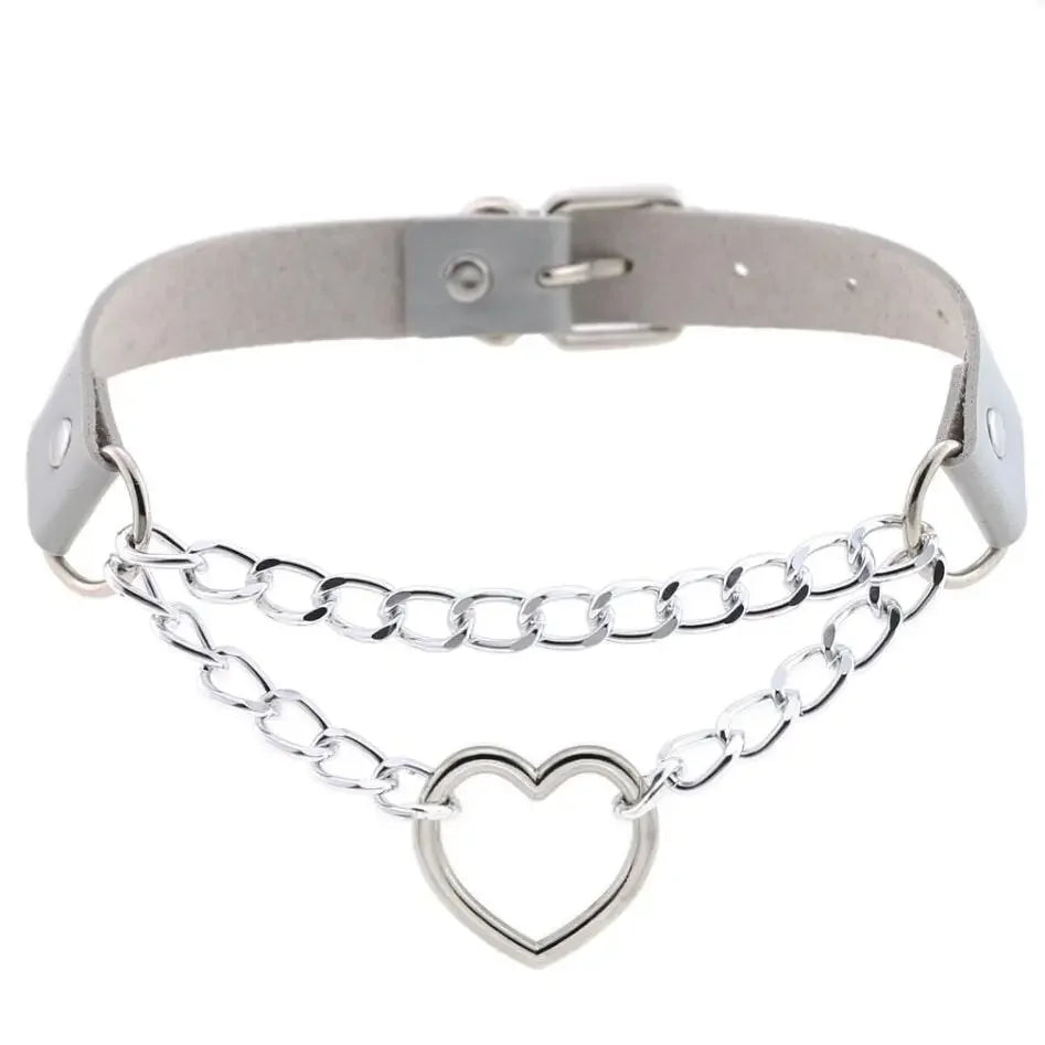 Choker z sercem
