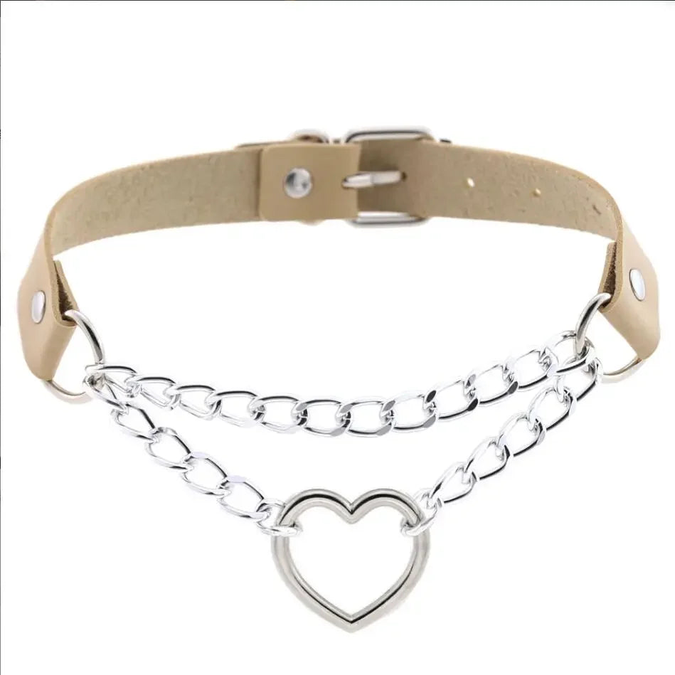 Choker z sercem