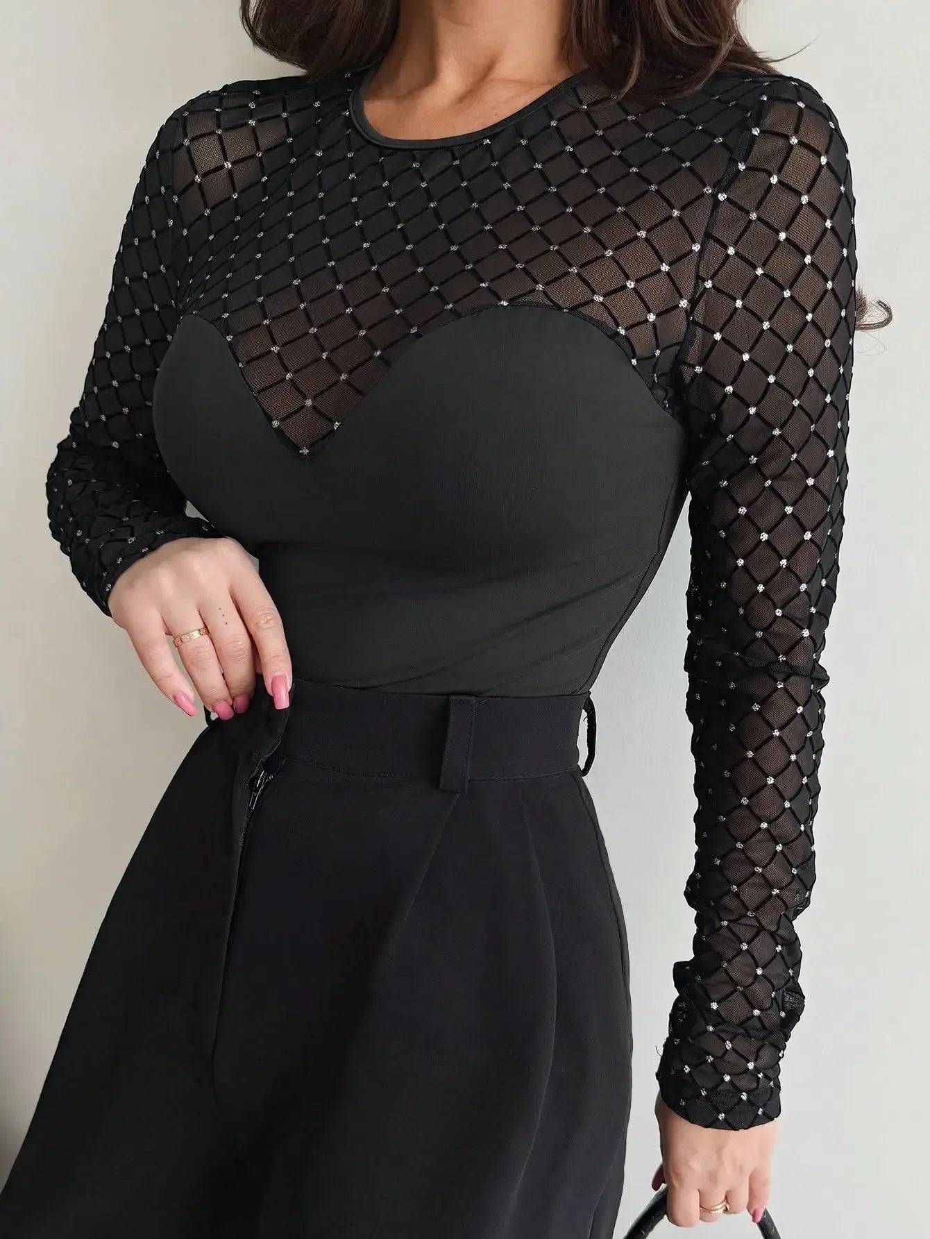 Damska bluzka z kryształkami