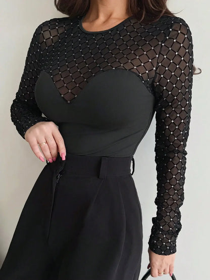 Damska bluzka z kryształkami