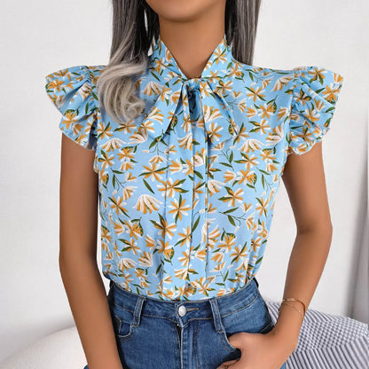 Damska bluzka z wiązaną kokardą