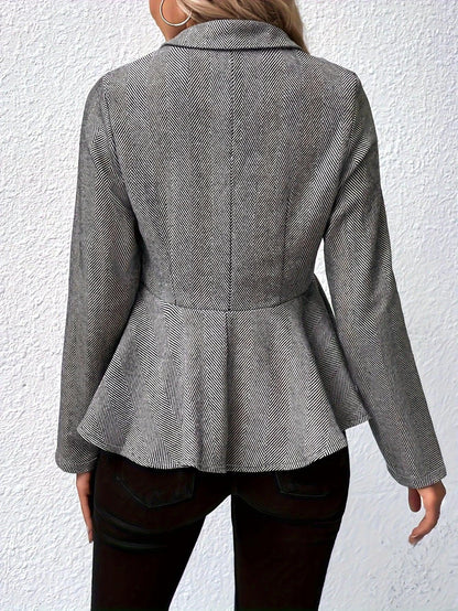 Damska jodełkowa kurtka plus size