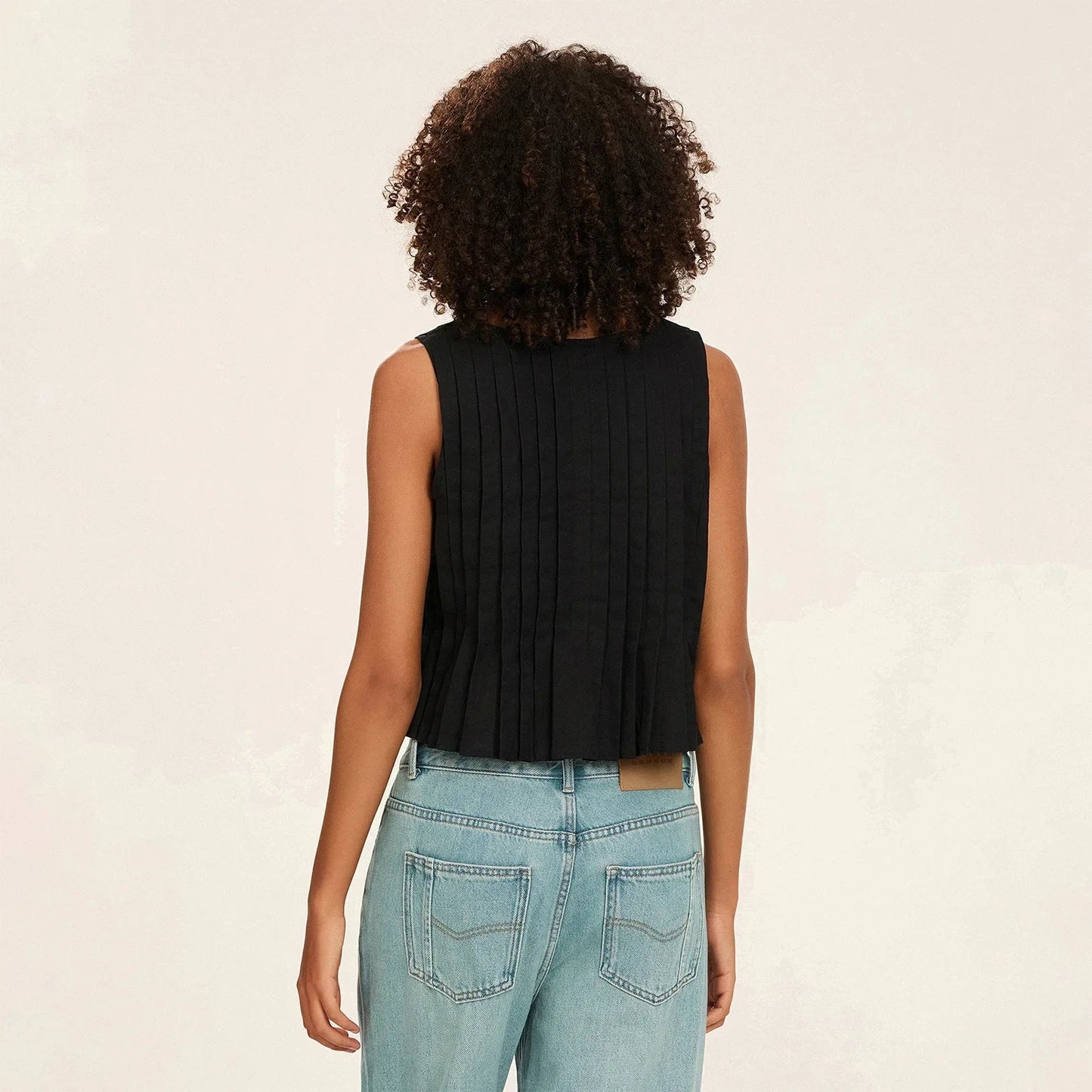 Damski top bez rękawów z kokardami