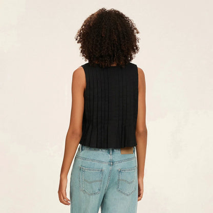 Damski top bez rękawów z kokardami