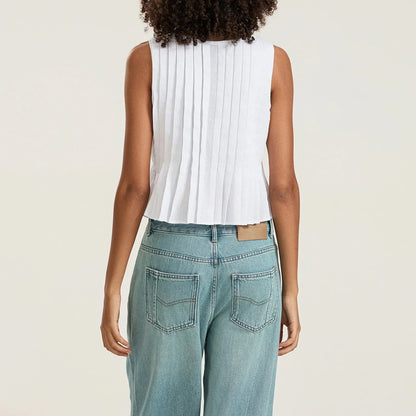 Damski top bez rękawów z kokardami