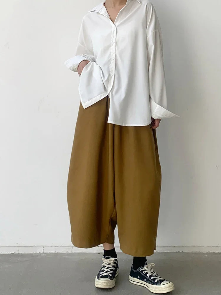 Damskie szerokie spodnie baggy
