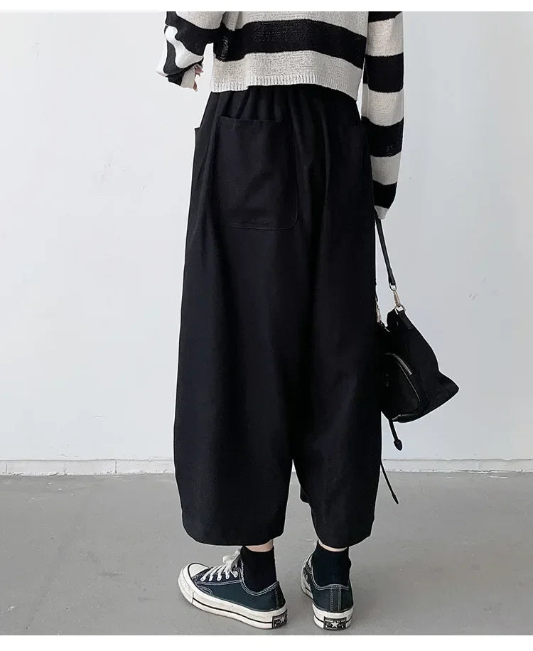 Damskie szerokie spodnie baggy