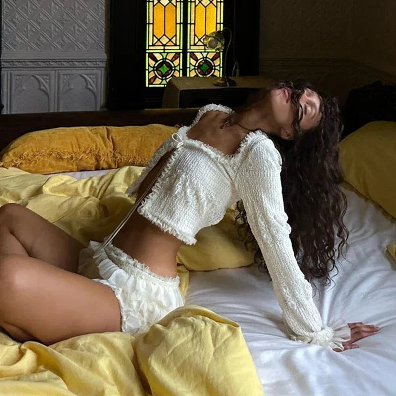 Delikatny siateczkowy komplet