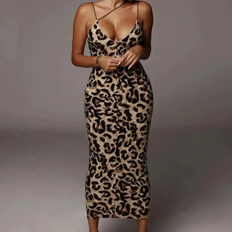 Długa sukienka z motywem zwierzęcym