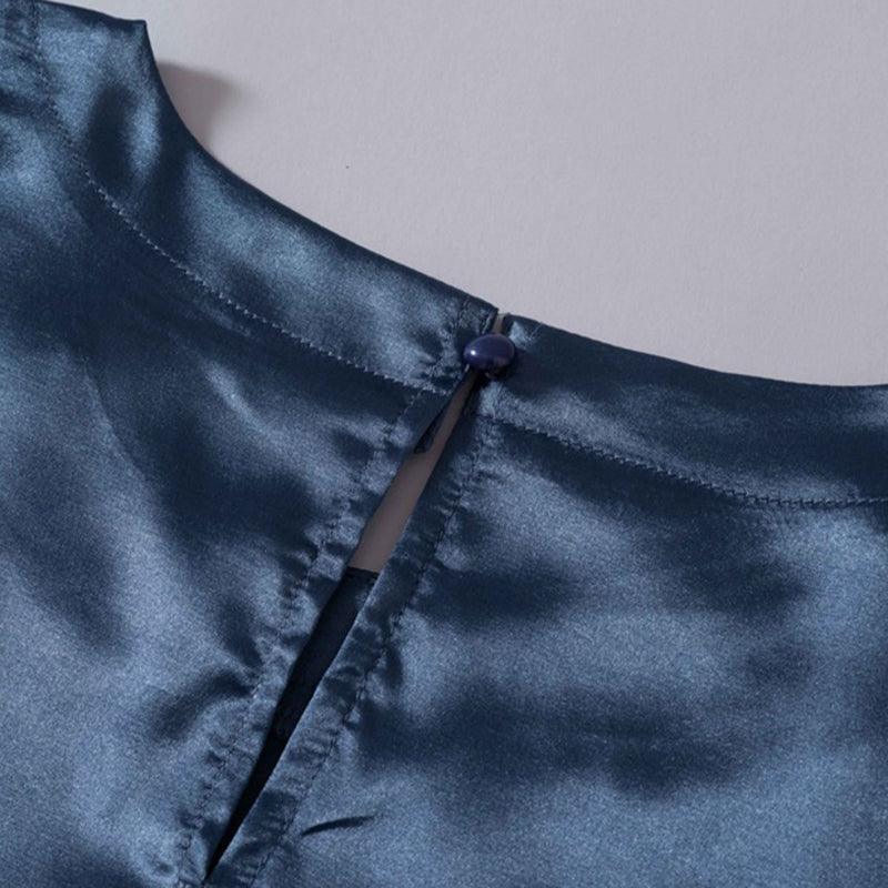 Dwuczęściowa satynowa luźna piżama