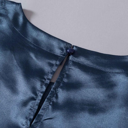 Dwuczęściowa satynowa luźna piżama