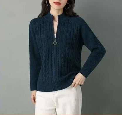 Dzianinowy rozpinany sweter