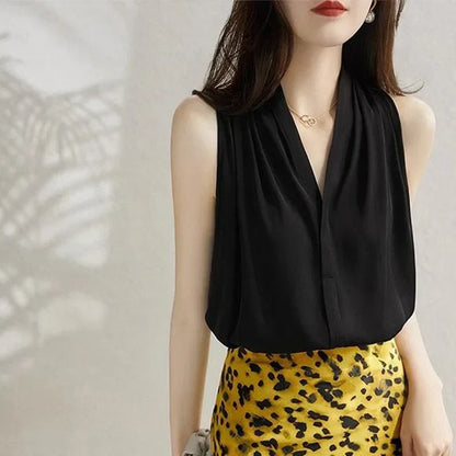 Elegancka damska bluzka bez rękawów