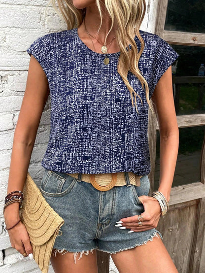Elegancka damska bluzka z krótkim rękawkiem