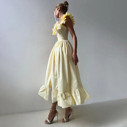 Elegancka koszulowa sukienka maxi