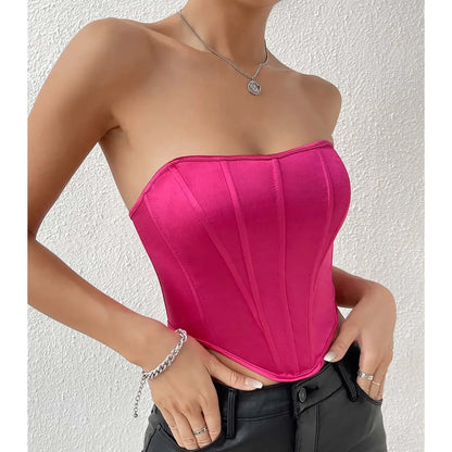 Gorset z satynowego materiału