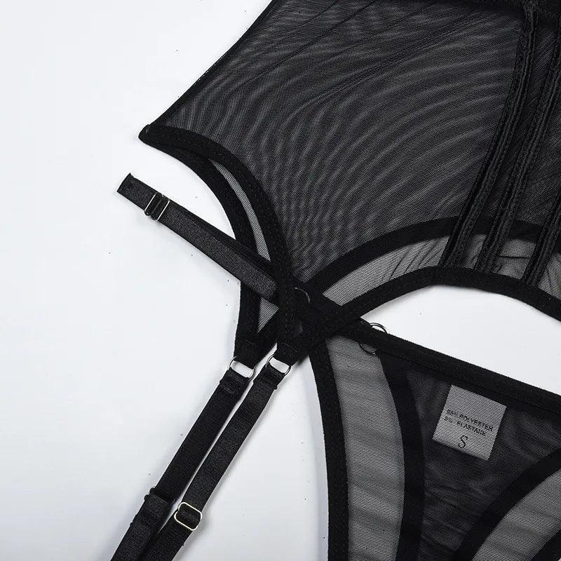 Gorsetowy komplet ze stringami