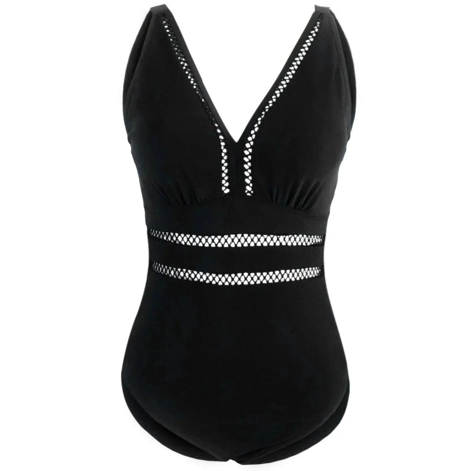 Jednoczęściowy strój kąpielowy z siateczką