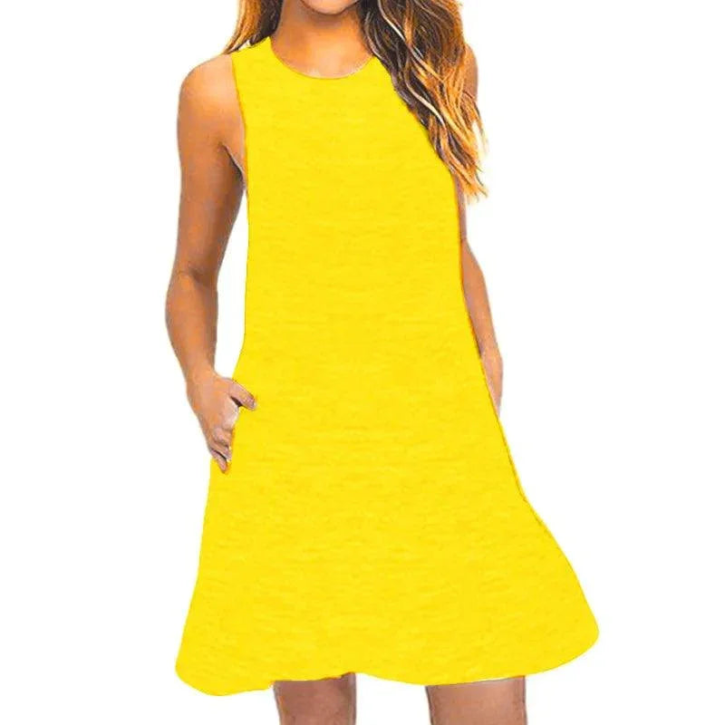 Jednokolorowa sukienka plażowa