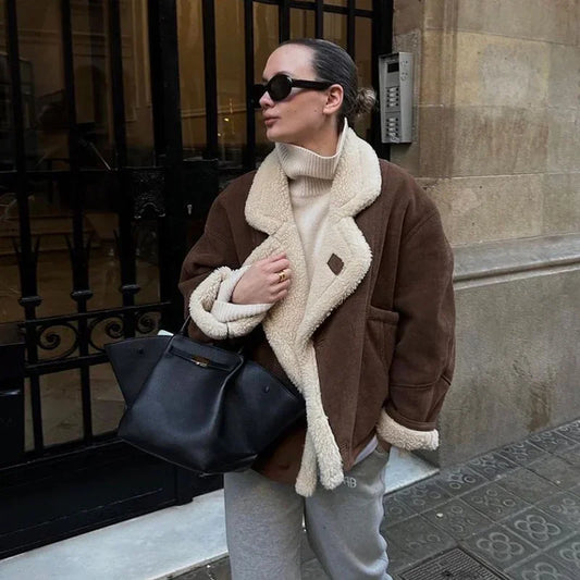 Klasyczna kurtka damska z kożuchem