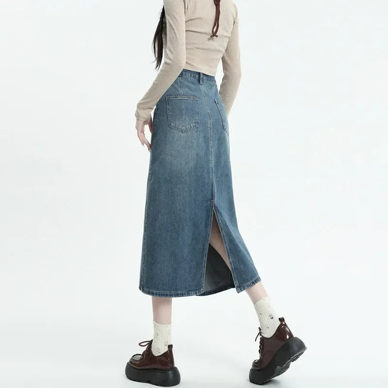 Klasyczna spódnica midi jeans