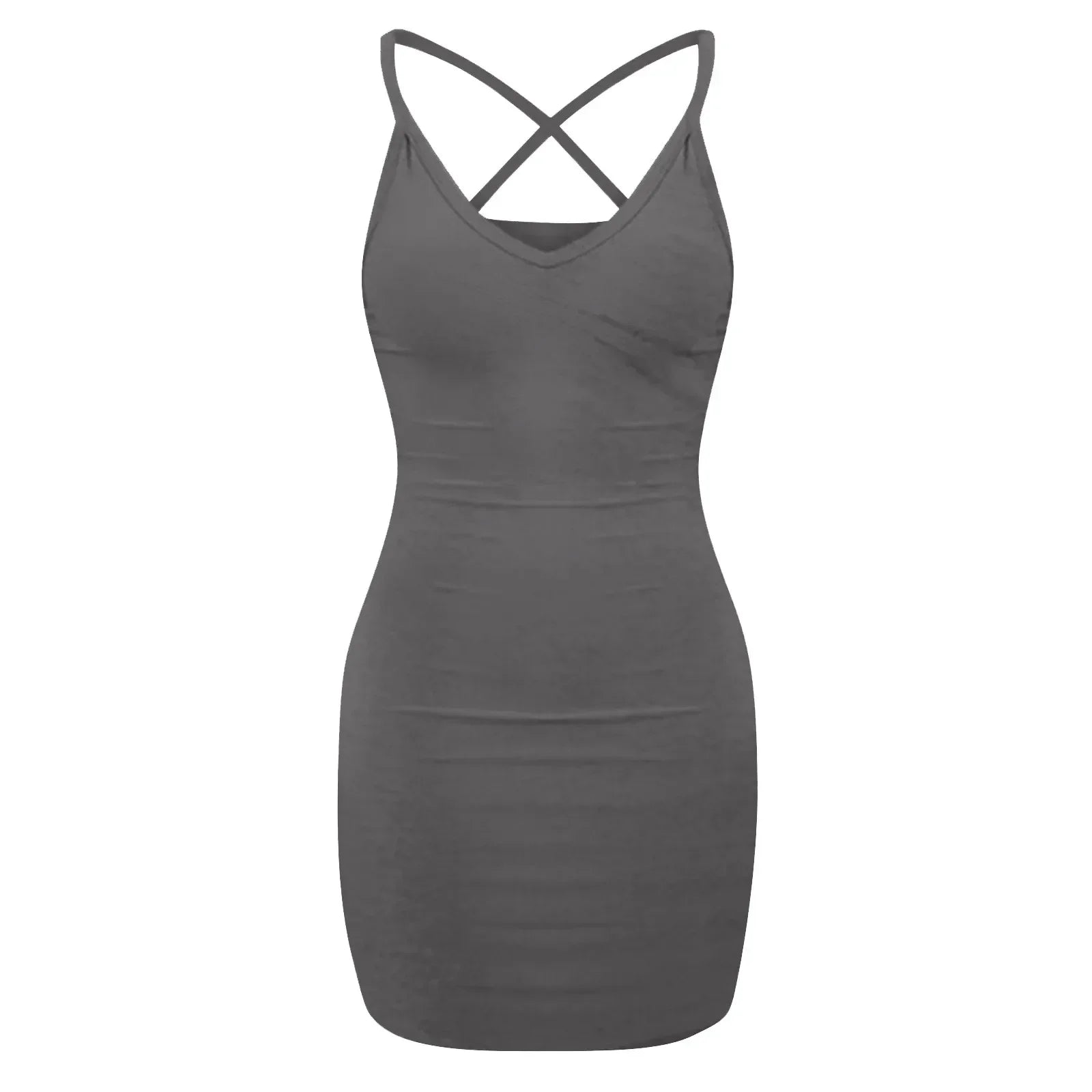 Klasyczna sukienka mini na ramiączkach