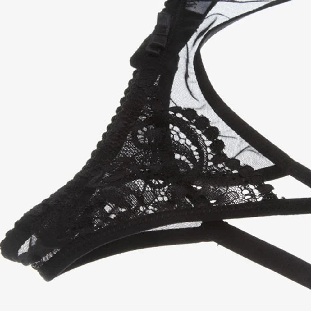 Komplet bielizny pięcioelementowy z koronką