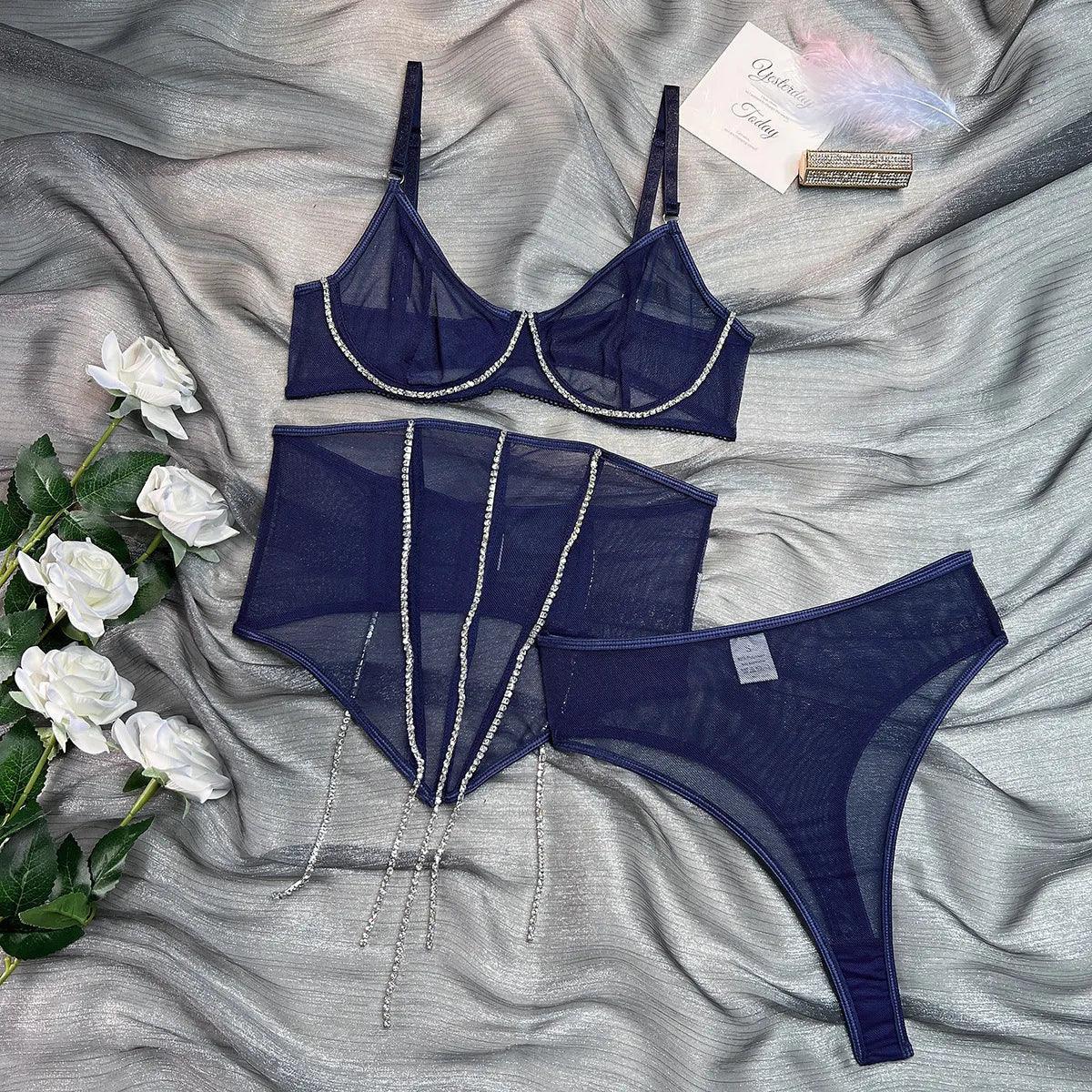 Komplet bielizny z gorsetem